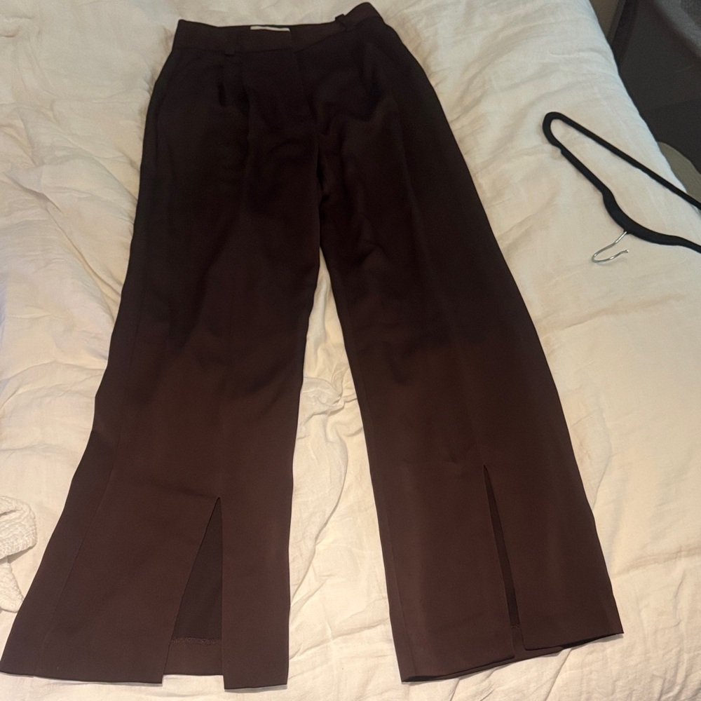 Favorite Daughter Brown Slit Pants